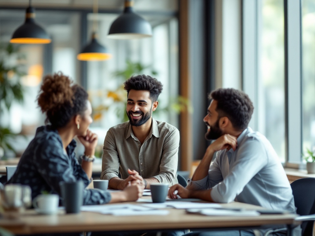 Indian HR leaders and startup founders collaborating in a bright modern office