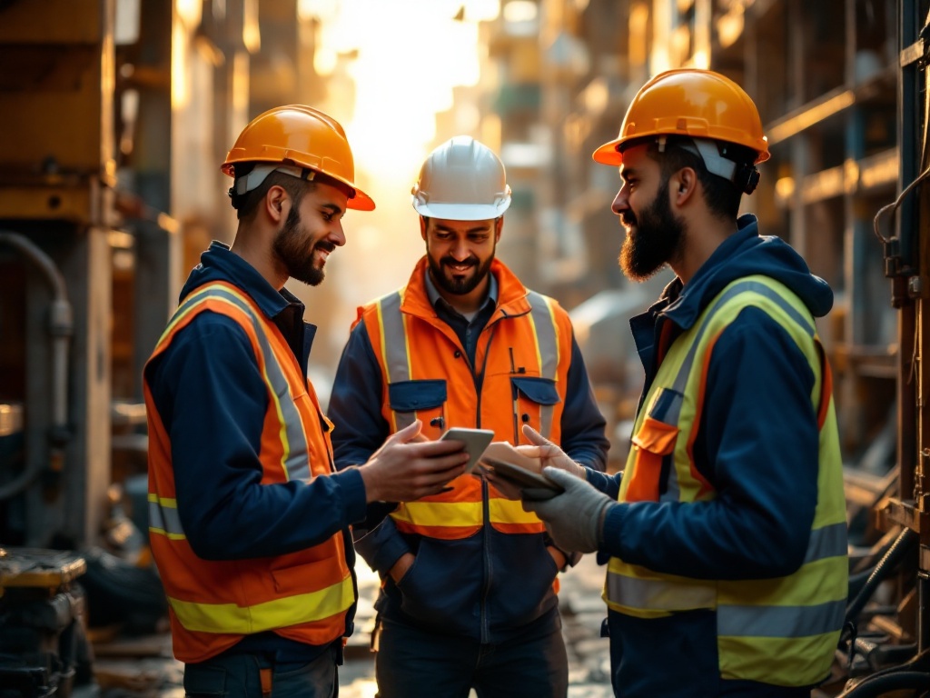 An Indian field and on-site team in safety gear, representing roles with higher accident exposure