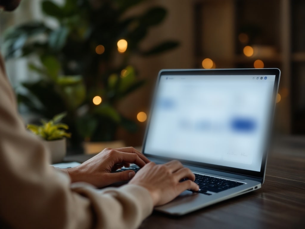 An Indian HR professional managing employee health benefits on a clean digital dashboard on a laptop