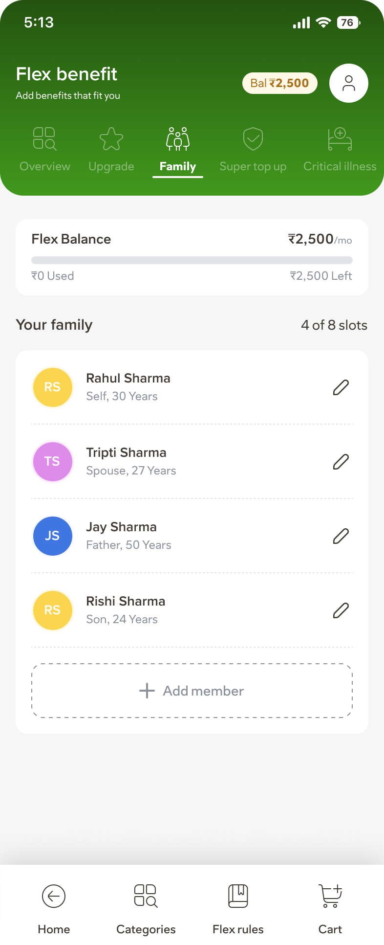 Onsurity Flex app — Cover your whole family