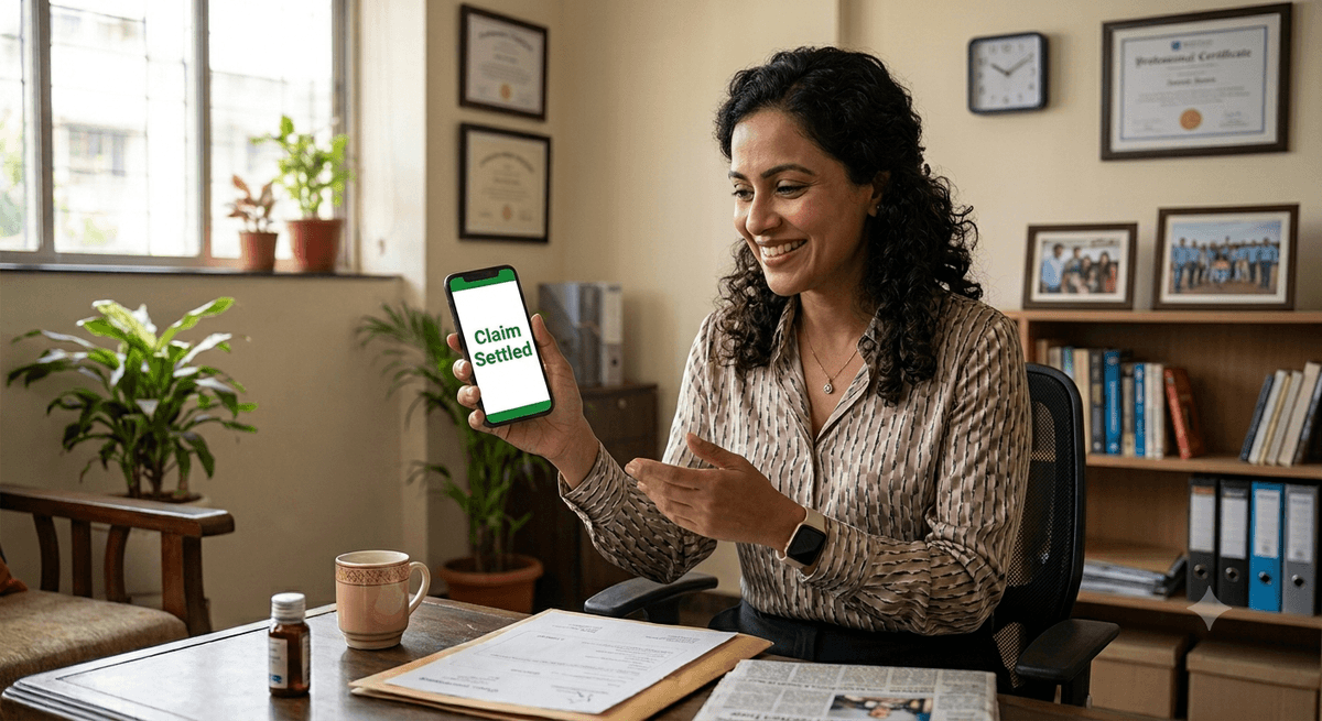 Tracking a health insurance claim through to settlement on the Onsurity app