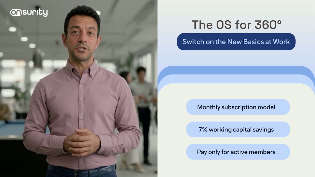 Onsurity's monthly subscription model: no annual premium, and you pay only for active members