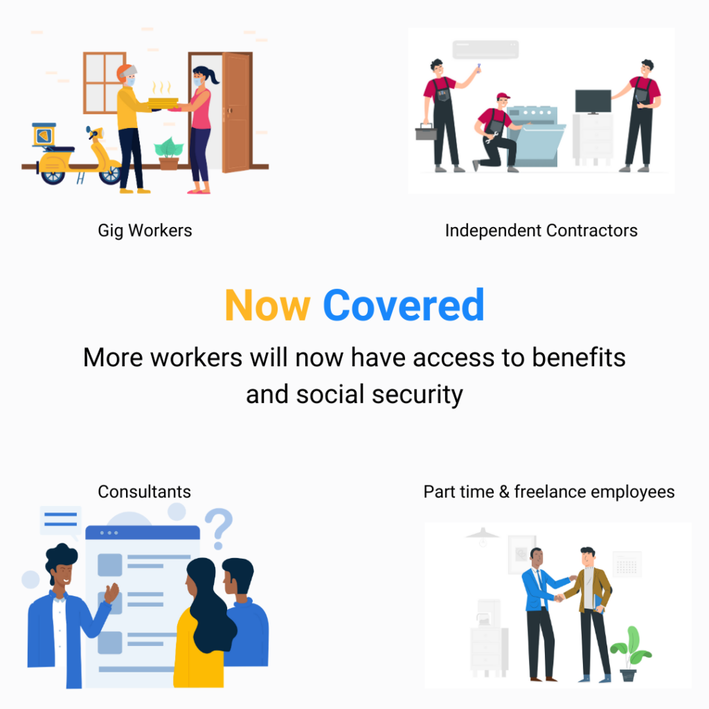 The new social security labour laws now cover more types of workers.